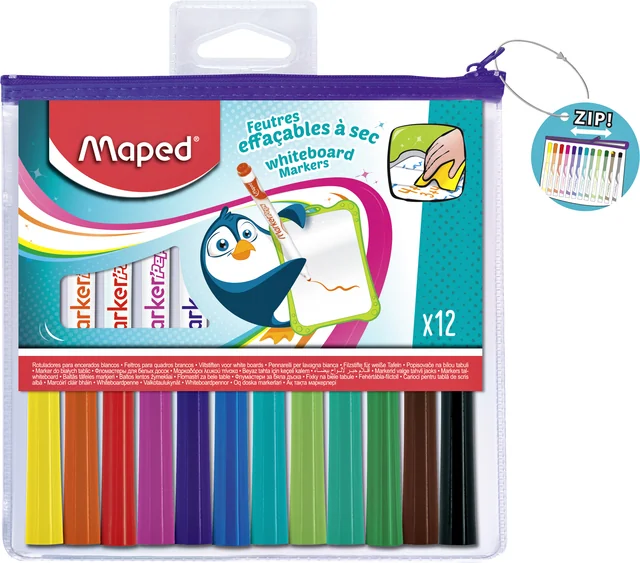 Whiteboardmarker Maped Marker'Peps set á 12 kleuren