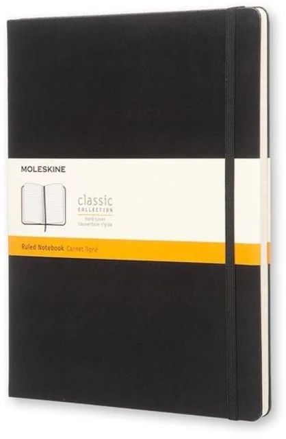 Notitieboek Moleskine XL 190x250mm lijn hard cover zwart