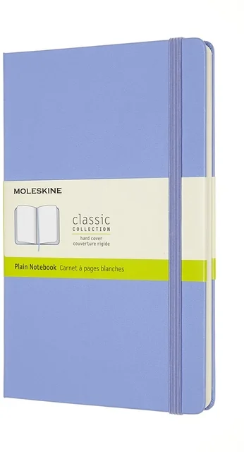 Notitieboek Moleskine large 130x210mm blanco hard cover hydrangea blue
