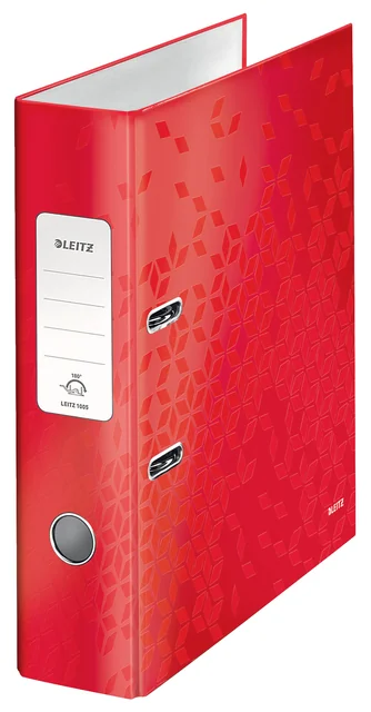 Ordner Leitz WOW 180 gelamineerd 80mm A4 rood