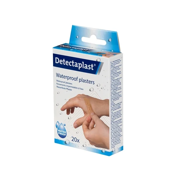 Waterafstotende bruine pleisters Detectaplast assorti 20 stuks