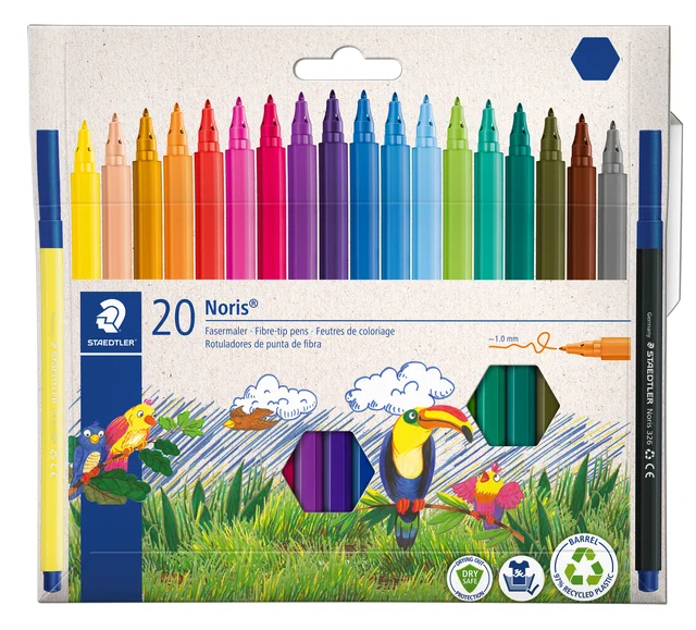 Kleurstift Staedtler Noris 326 kartonnen etui 20 kleuren