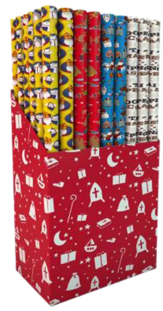 Inpakpapier Sint 200x70cm assorti