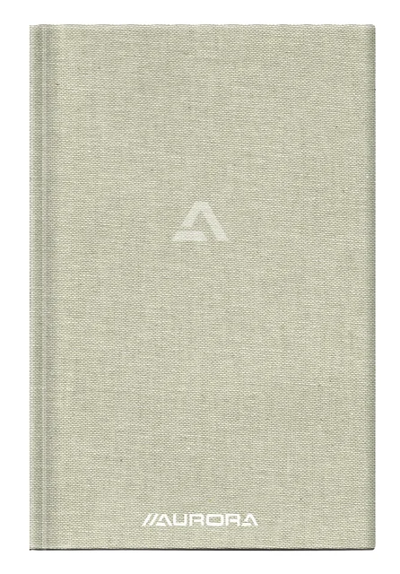 Notitieboek Aurora A5 lijn 192 pagina's 80g linnen grijs