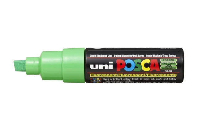 Paintmarker Uni POSCA PC8K breed schuin fluor groen