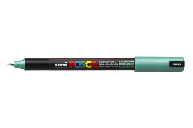 Paintmarker Uni POSCA PC1MR extra fijn metallic groen