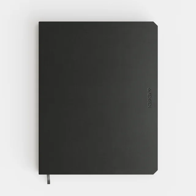 Notitieboek de KEMPEN Silence 171x220mm lijn 192 pag 90gr donkerblauw
