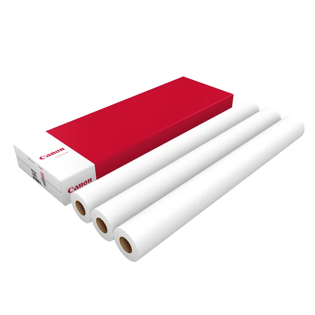 Inkjetpapier Canon 914mmx50m 75gr standaard 3 rollen