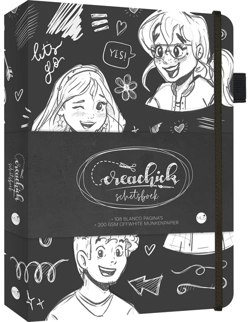 Schetsboek CreaChick Black