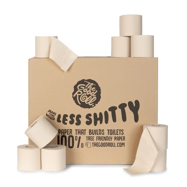 Toiletpapier The Good Roll The Panda Edition Naked bamboe 2-laags 24x300 vel naturel