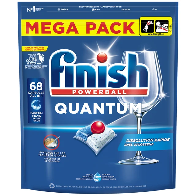 Vaatwastabletten Finish Quantum Regular 68 stuks