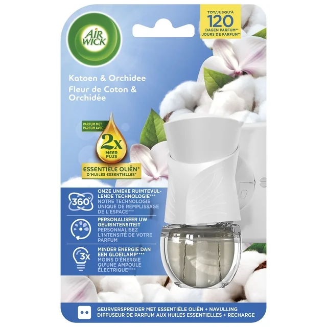 Luchtverfrisser AirWick Electrical Soft Cotton Flower Starter Kit 19ml