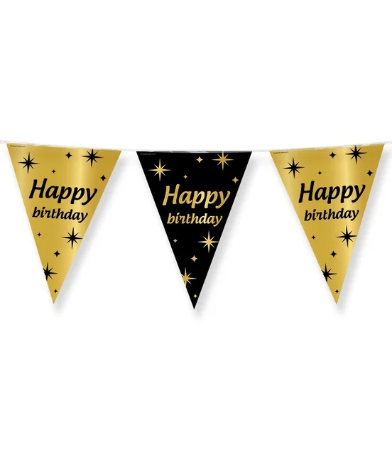 Classy Party flags foil Happy Birthday