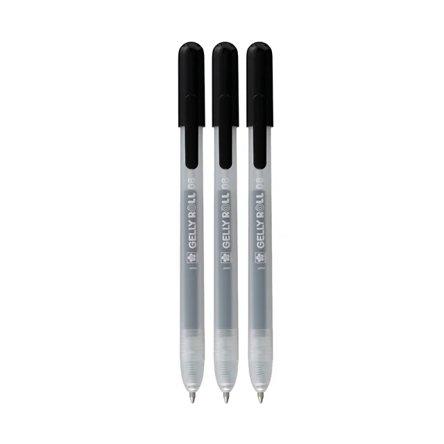 Gelschrijver Sakura Gelly Roll Classic 08 klikfunctie zwart 3 stuks
