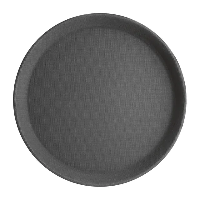 Dienblad Olympia Kristallon antislip rond Ø35.6cm PP zwart