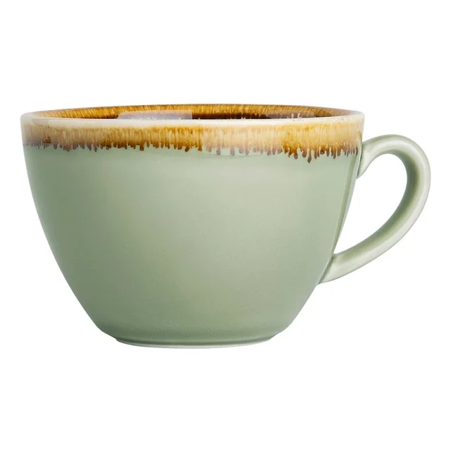 Cappuccinokopje Olympia Kiln 340ml 6 stuks mosgroen