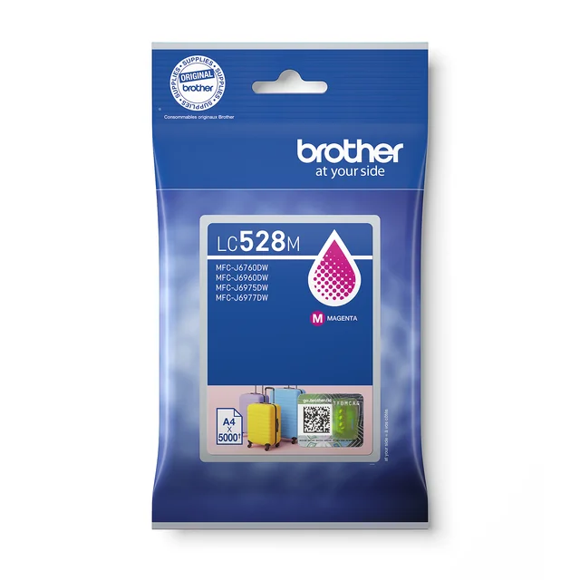 Inktcartridge Brother LC-528M rood