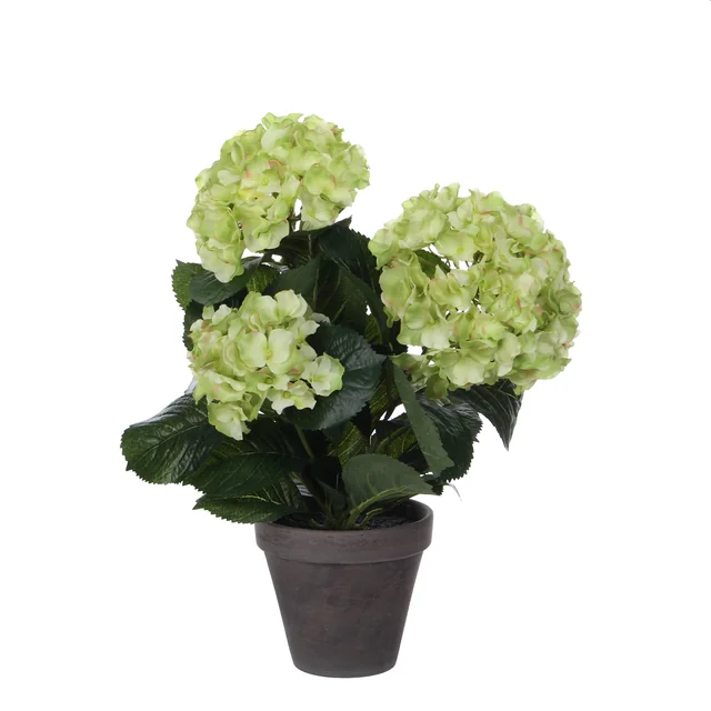 Kunstplant Mica Hortensia in pot groen Ø35 40cm