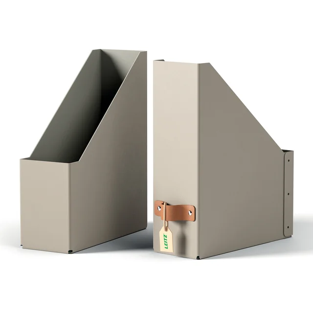 Tijdschriftencassette Leitz Puro set van 2 beige