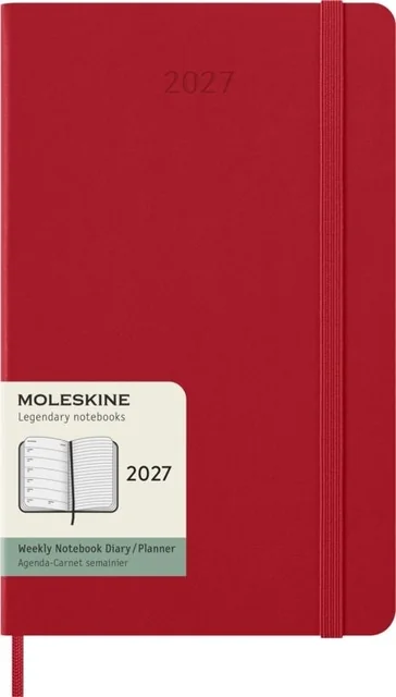 Agenda 2027 Moleskine 12M Planner Weekly 7dagen/1pagina large hc scarlet red