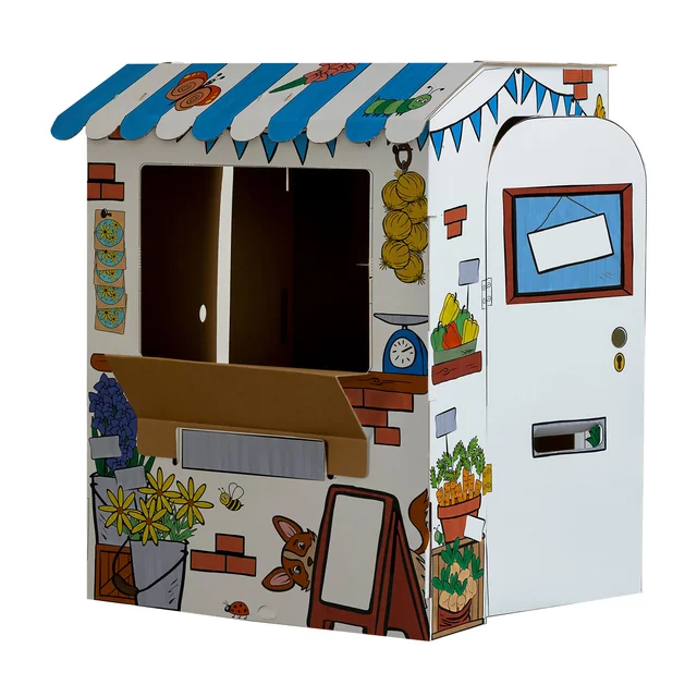 Kartonnen Marktkraam XL Bankers Box Play inkleurbaar