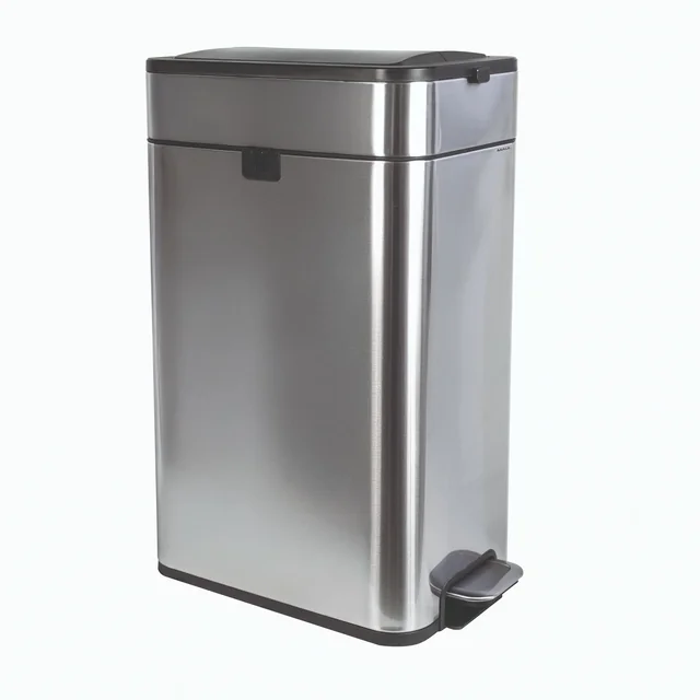Pedaalemmer MAUL Wing 40 liter met vlinderdeksel rvs