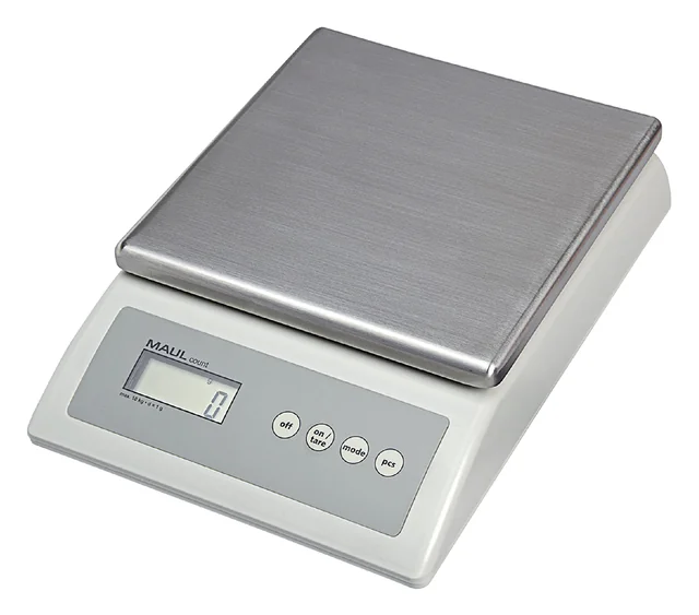 Pakketweger MAUL Count 10kg metalen plateau 17x17.5cm 220V + batterij grijs