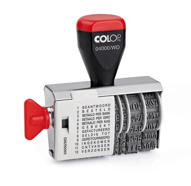 Woord-datumstempel Colop 04000/WD 12 teksten