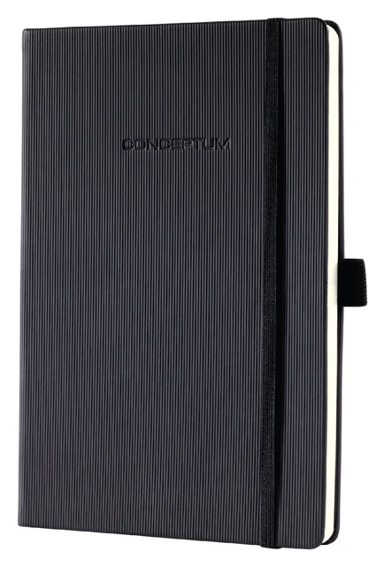 Notitieboek Sigel Conceptum Pure A5 194blz 80gr lijn hardcover zwart
