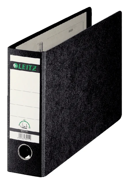 Ordner Leitz 1074 180° 77mm karton A4 dwars zwart