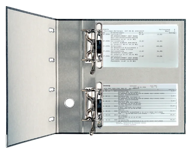 Bankordner Leitz 1092 dubbel mechaniek 75mm karton A4 zwart